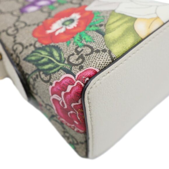 Gucci Ophidia Flora Small Supreme Canvas Shoulder Bag Beige 499621 - Picture 8 of 14